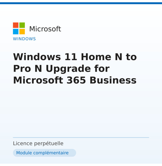 Windows 11 Home N to Pro N Upgrade for Microsoft 365 Business
