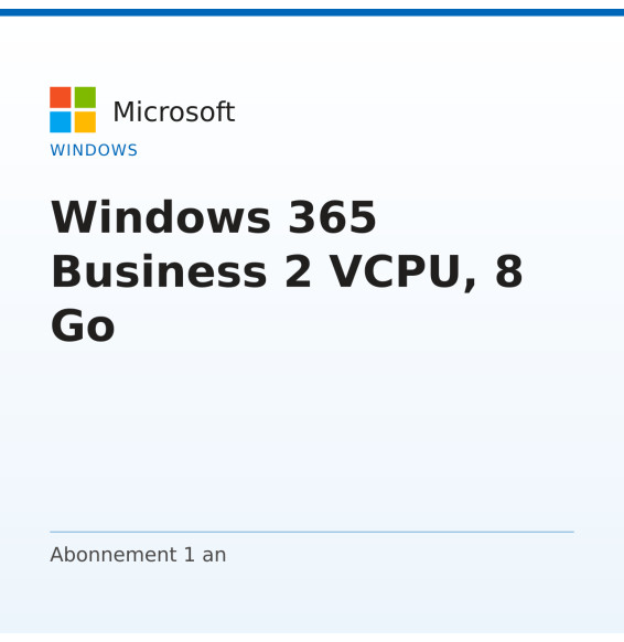 Windows 365 Business 2 VCPU, 8 Go