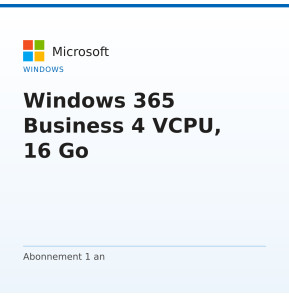 Windows 365 Business 4 VCPU, 16 Go