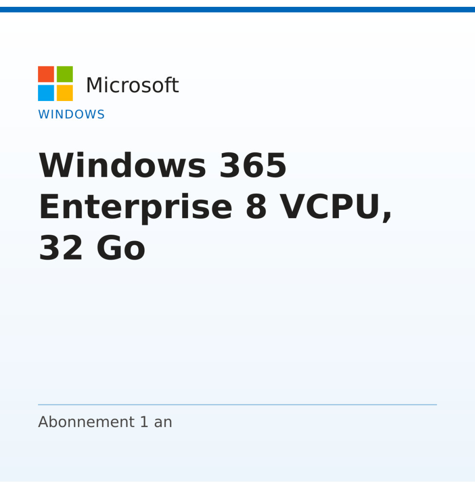 Windows 365 Enterprise 8 VCPU, 32 Go — image 1