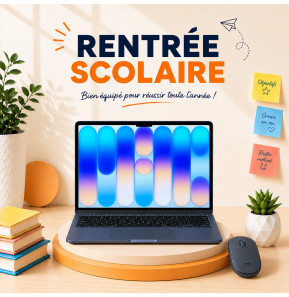 Pack MacBook Neo Indigo : MacBook Neo 13″ A18 Pro 512 Go + souris Logitech Pebble 2 M350s Noir