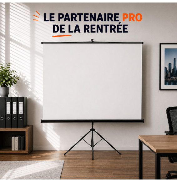 Écran de projection portable sur trépied 200 x 200 cm - ORAY BYRON 2