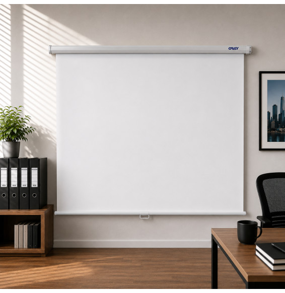 Écran de projection manuel mural ORAY Cineflex 180 x 180 cm - Blanc Mat