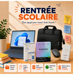 Complete Bundle: Lenovo IdeaPad Slim 3 15IRH10 PC + Office Home 2024 + Kaspersky + Samsung power bank + free mouse