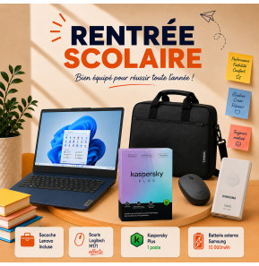 Back-to-School Bundle: Lenovo IdeaPad Slim 3 15IRH10 PC + Kaspersky Plus + Samsung 10,000 mAh power bank + free M171 mouse