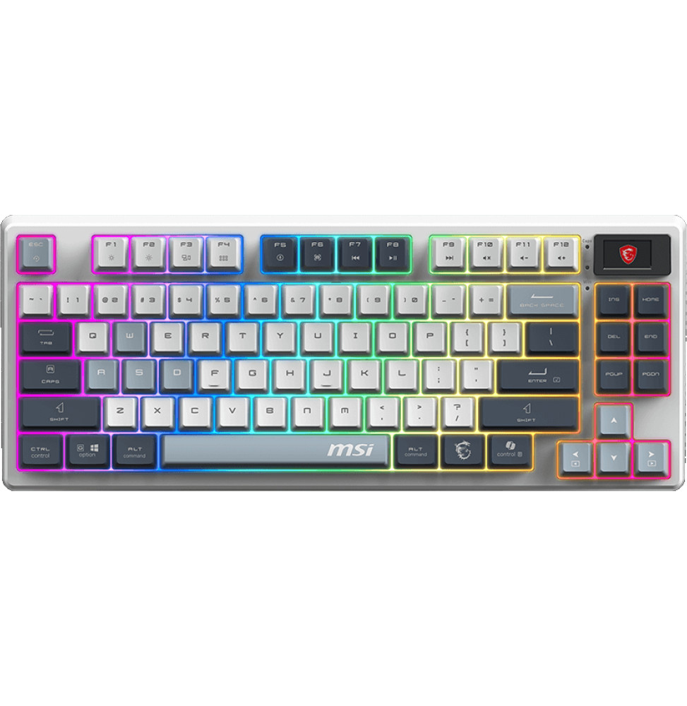 Clavier Gaming Mécanique Sans Fil MSI Forge GK600 TKL Sky FR (4711377284189) — image 2