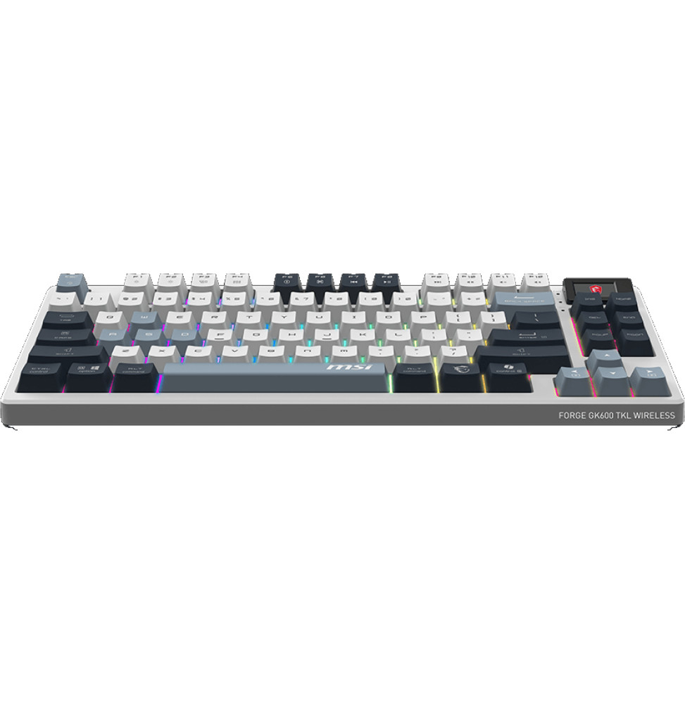 Clavier Gaming Mécanique Sans Fil MSI Forge GK600 TKL Sky FR (4711377284189) — image 4