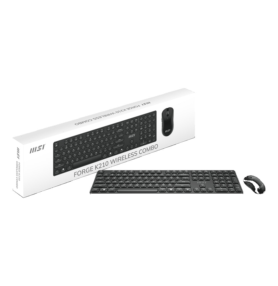 طقم لوحة مفاتيح وفأرة لاسلكي MSI Forge K210 W Combo FR (4711377367103) — صورة 5