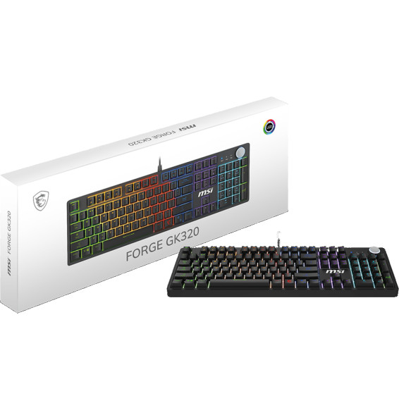 Clavier gaming rétroéclairé mécanique MSI FORGE GK320 RED - AZERTY (4711377324649)