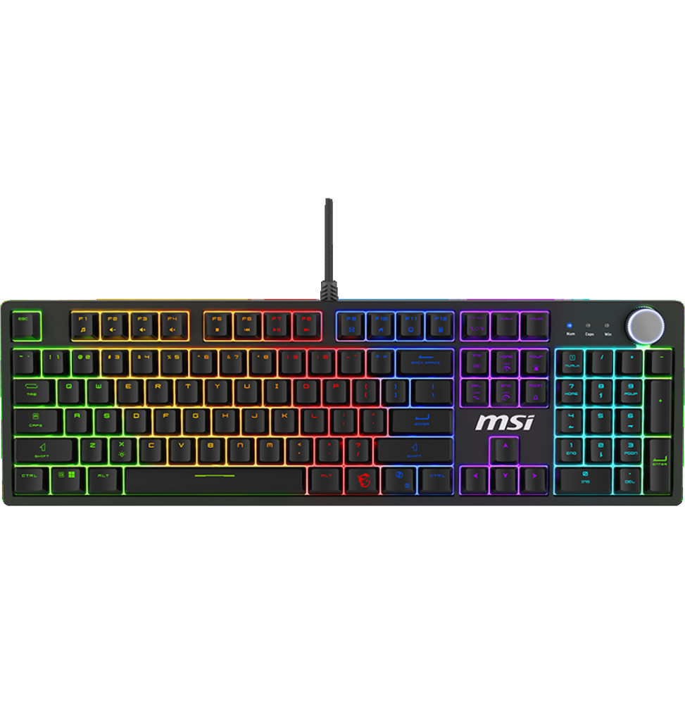 لوحة مفاتيح ميكانيكية للألعاب بإضاءة خلفية MSI FORGE GK320 RED - AZERTY (4711377324649) — صورة 3