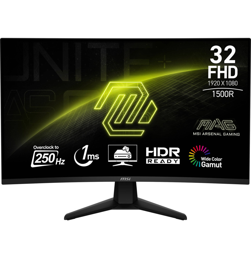 Écran incurvé Gaming 32" Full HD MSI MAG 32C6X (4711377195362) — image 1