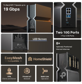 TP-Link Archer BE800 BE19000 Tri-Band WiFi 7 Router — image 6