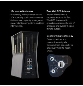 راوتر WiFi 7 TP-Link Archer BE805 BE19000 ثلاثي النطاق — صورة 5