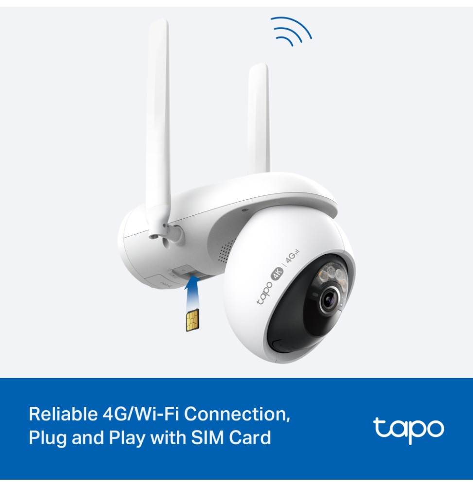 Caméra de surveillance solaire TP-Link Tapo C665G Kit 4G LTE 4K QHD panoramique/inclinable (C665G KIT) — image 3