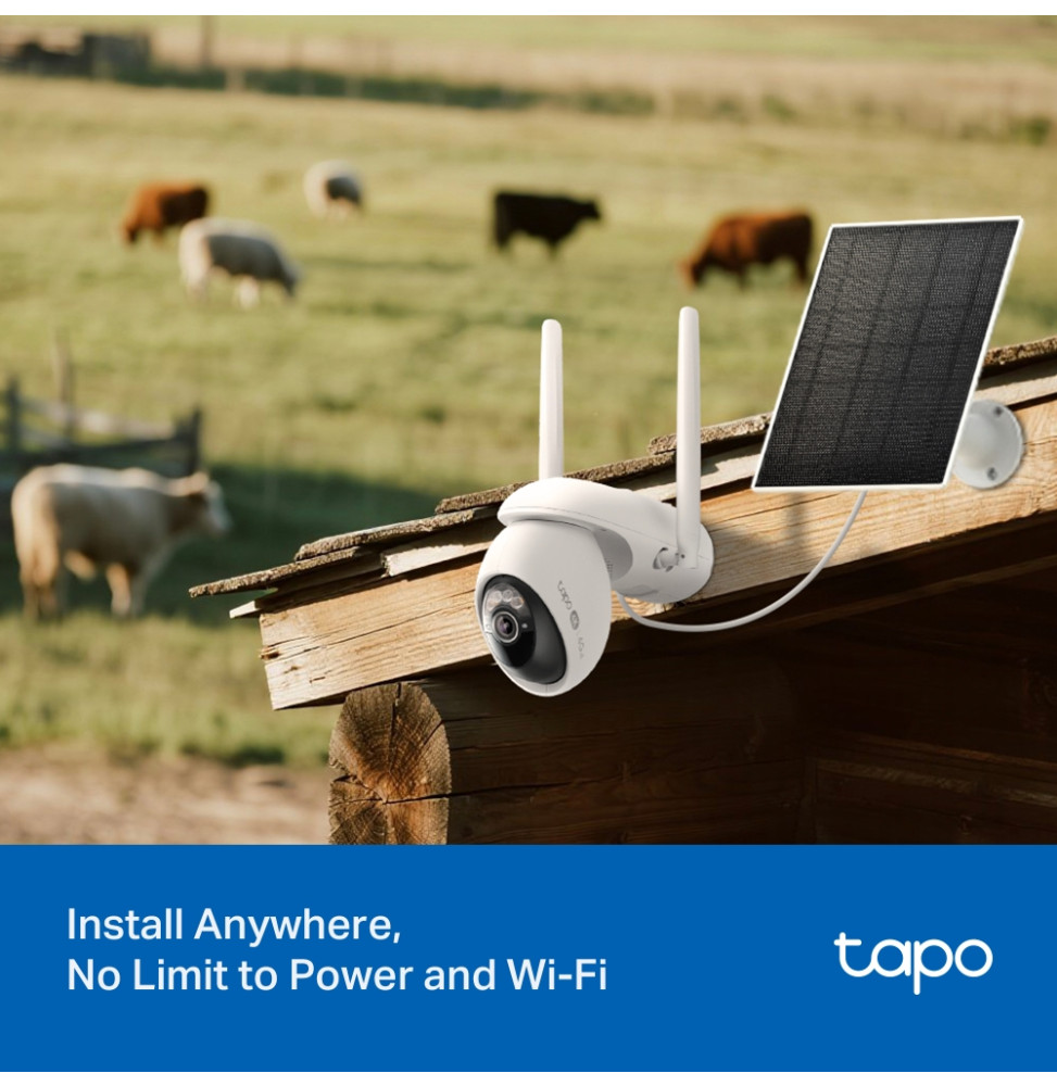 Caméra de surveillance solaire TP-Link Tapo C965G Kit 4G LTE 4K QHD panoramique/inclinable (C965G KIT) — image 4