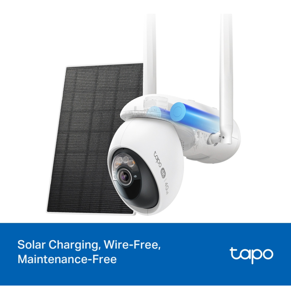 Caméra de surveillance solaire TP-Link Tapo C965G Kit 4G LTE 4K QHD panoramique/inclinable (C965G KIT) — image 5