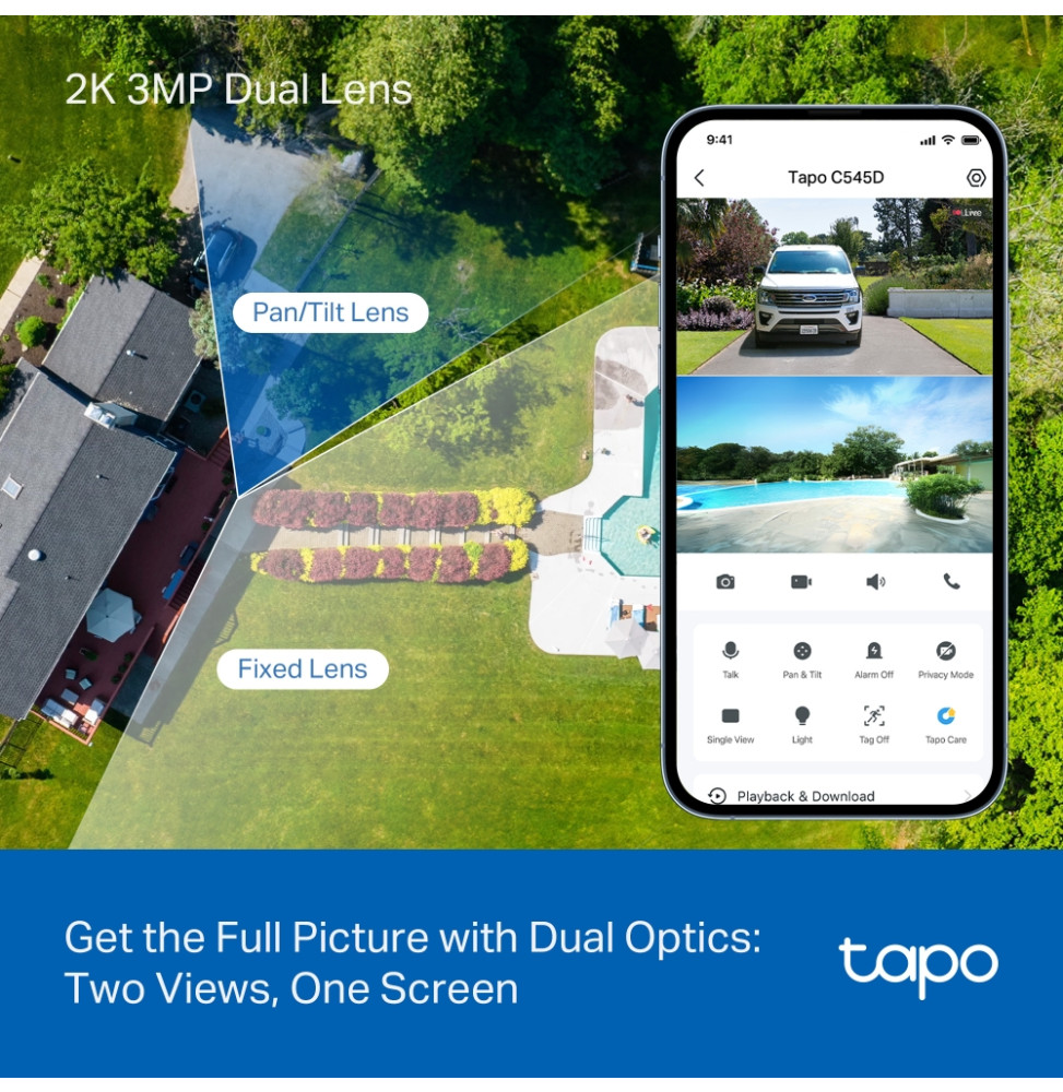 Caméra de sécurité extérieure TP-Link Tapo C545D 2K WiFi double objectif (TAPO C545D) — image 4