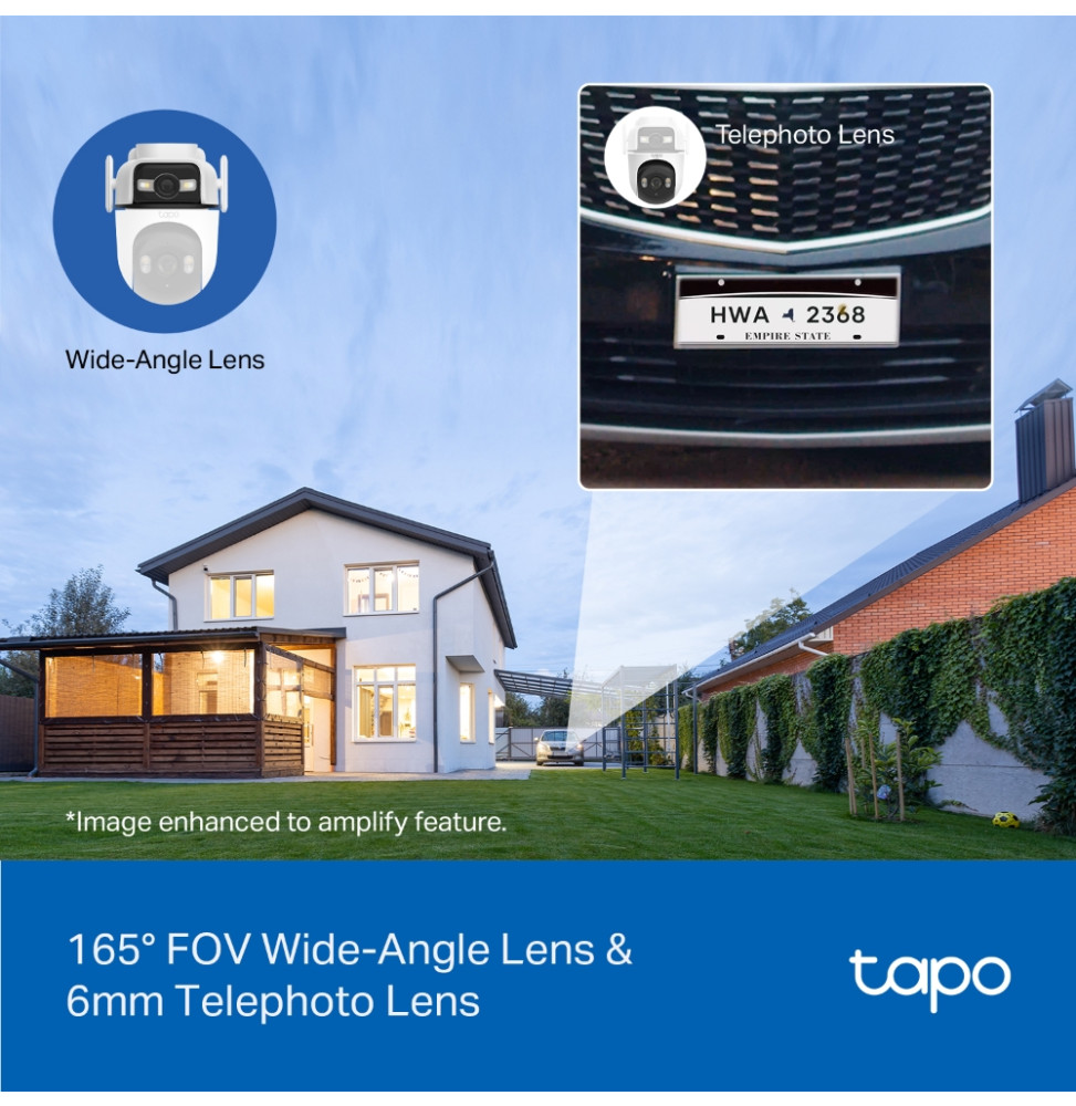 Caméra de sécurité extérieure TP-Link Tapo C545D 2K WiFi double objectif (TAPO C545D) — image 5