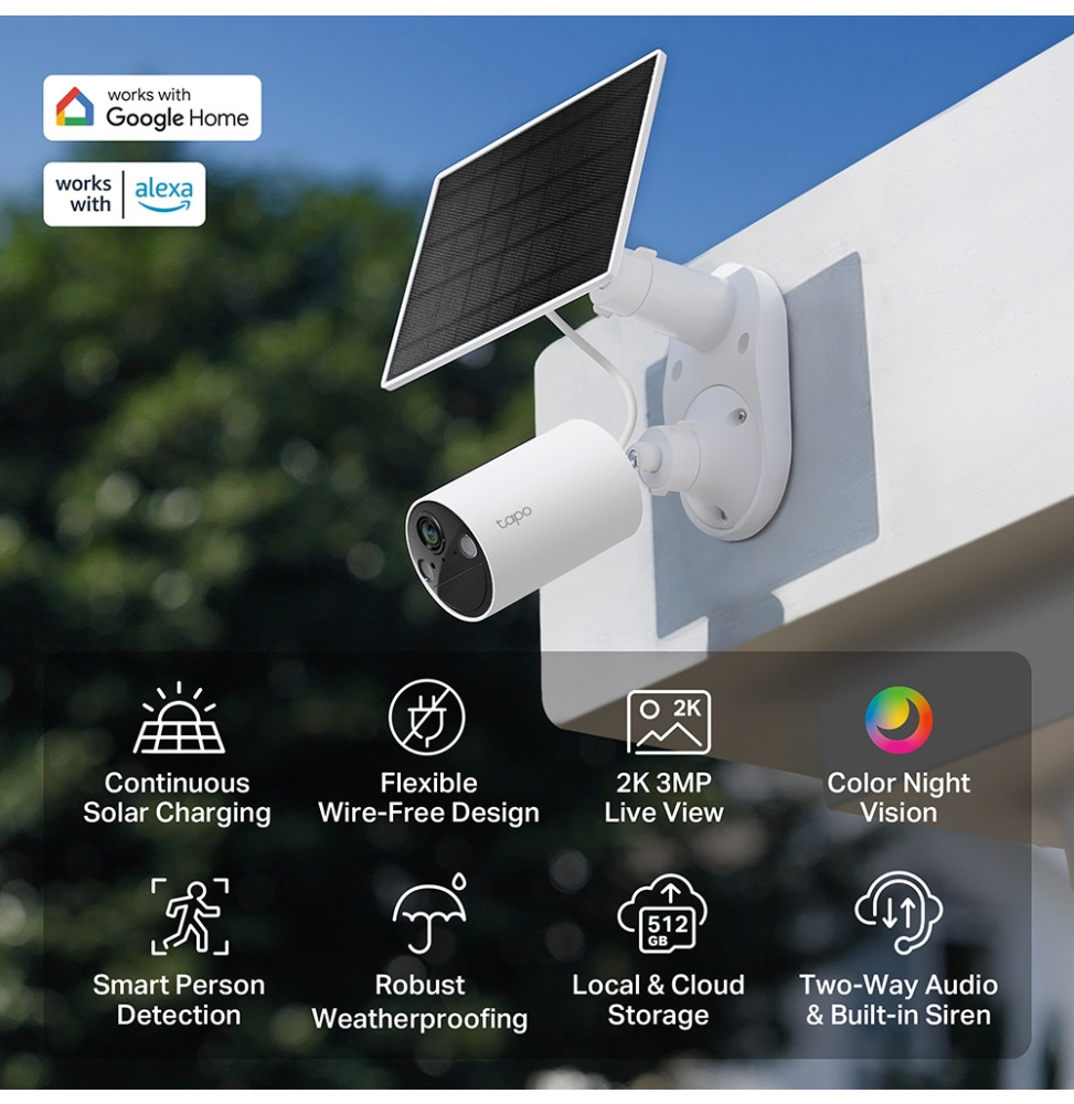 Caméra de surveillance solaire TP-Link Tapo C410 Kit 2K (TAPO C410 KIT) — image 4