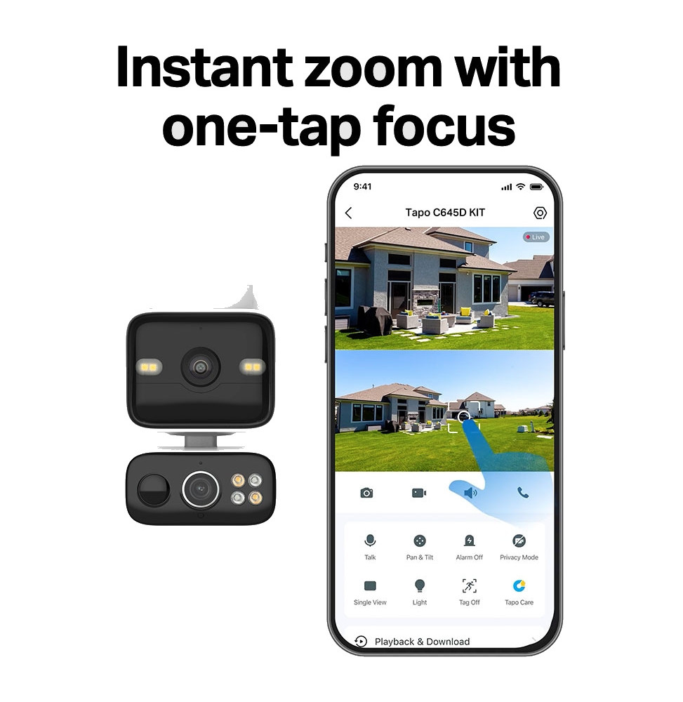 كاميرا مراقبة شمسية TP-Link Tapo C645D Kit 2K بعدستين دوارة/مائلة (TAPO C645D KIT) — صورة 9