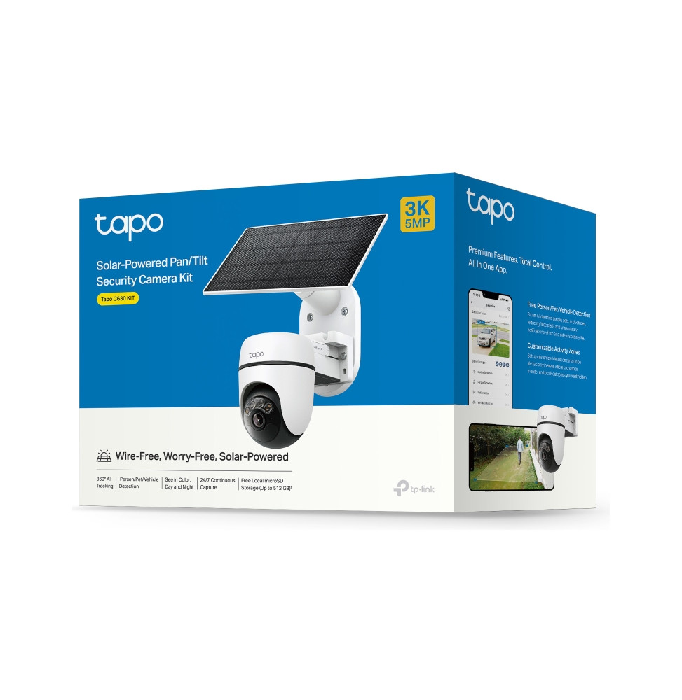 Caméra de surveillance solaire TP-Link Tapo C630 Kit panoramique/inclinable (TAPO C630 KIT) — image 14