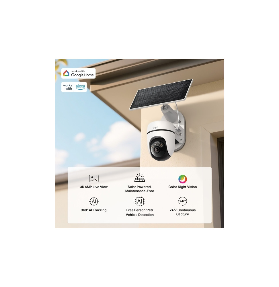 Caméra de surveillance solaire TP-Link Tapo C630 Kit panoramique/inclinable (TAPO C630 KIT) — image 3