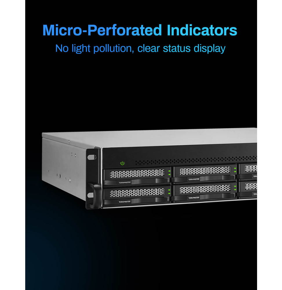خادم NAS قابل للتثبيت في الرف 2U بـ8 حجرات TerraMaster U8-500 Plus — صورة 2