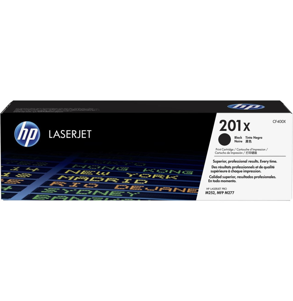 Toner HP 201X LaserJet Noir grande capacité authentique (CF400X)