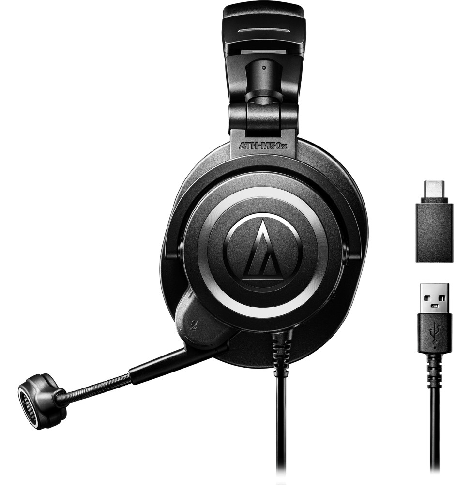 Audio-Technica ATH-M50x StreamSet USB — Casque-micro broadcast USB-C – vue 2