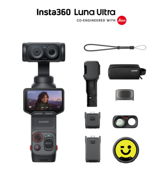 Caméra à stabilisateur Insta360 Luna Ultra Creator Bundle Noir Cosmique