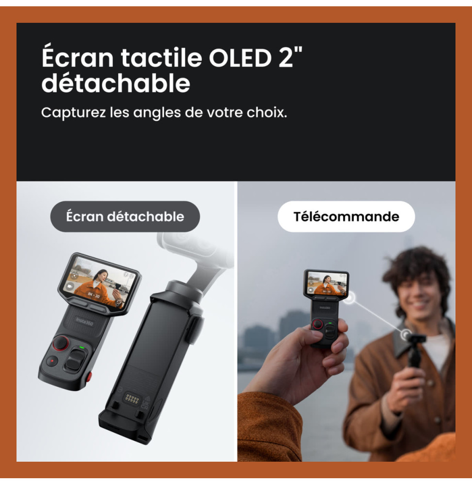 Caméra à stabilisateur Insta360 Luna Ultra Creator Bundle Noir Cosmique