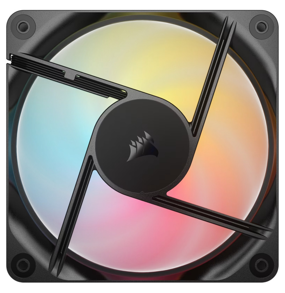 Kit de trois ventilateurs de boîtier Corsair RS120-R ARGB 120 mm PWM Noir (CO-9050196-WW)