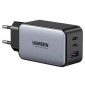 Chargeur mural Ugreen Nexode 65W GaN 3 ports USB-C et USB-A Gris (10335)