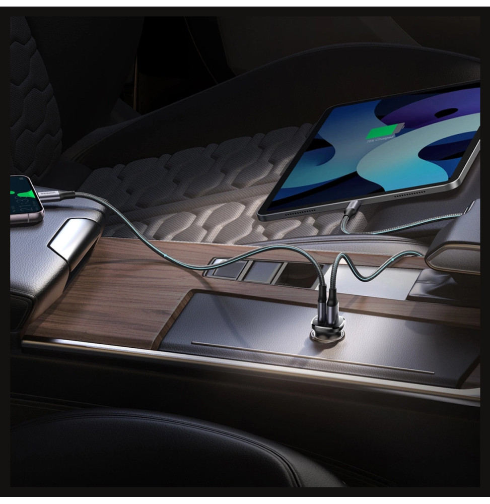 Chargeur de voiture Ugreen EC305 30W USB-C et USB-A Noir (25845)