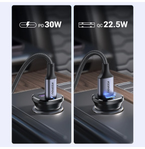 Chargeur de voiture Ugreen EC305 30W USB-C et USB-A Noir (25845) — image 5