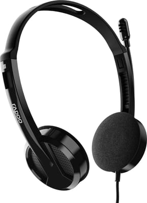 Casque stéréo filaire Rapoo H101 avec micro - Jack 3,5 mm, noir — image 3
