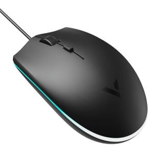 Souris gaming filaire Rapoo V11S - 1 600 DPI, ambidextre, noire — image 3