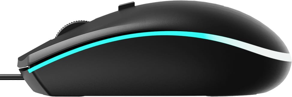 Rapoo V11S Wired Gaming Mouse - 1,600 DPI, Ambidextrous, Black – view 4
