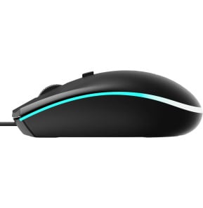 Souris gaming filaire Rapoo V11S - 1 600 DPI, ambidextre, noire — image 4