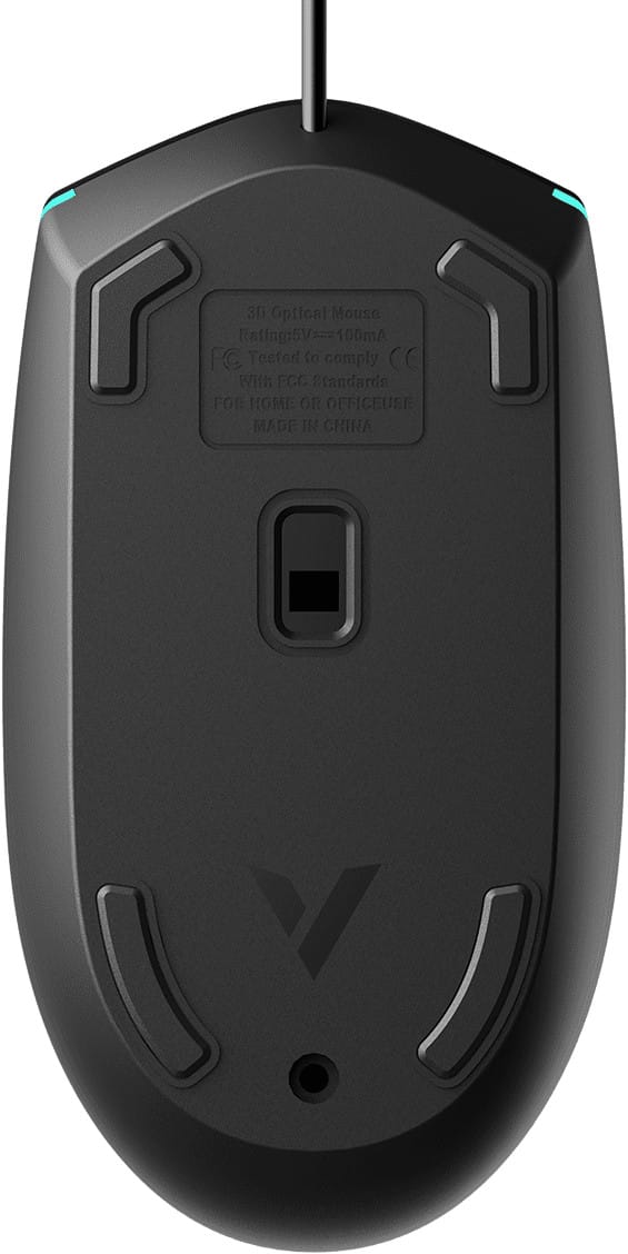 Rapoo V11S Wired Gaming Mouse - 1,600 DPI, Ambidextrous, Black – view 5