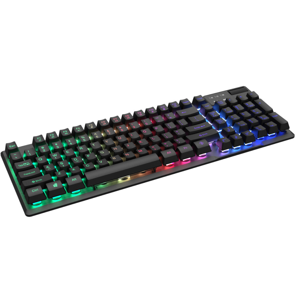 Pack gaming filaire 4-en-1 Rapoo V125S - Clavier, souris, casque et tapis, QWERTY US – vue 2