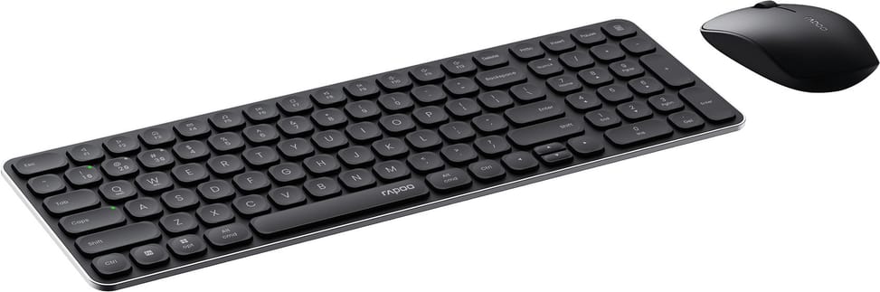 Ensemble clavier et souris sans fil multimode Rapoo 9320M - Ultra-fin, AZERTY français, gris foncé