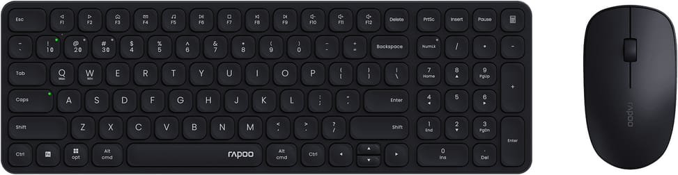 Rapoo 9320M Multi-Mode Wireless Keyboard and Mouse Set - Ultra-Slim, French AZERTY, Dark Grey – view 2