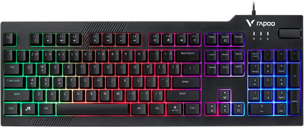 Clavier gaming filaire rétroéclairé Rapoo V50S - 19 touches anti-ghosting, AZERTY français – vue 2