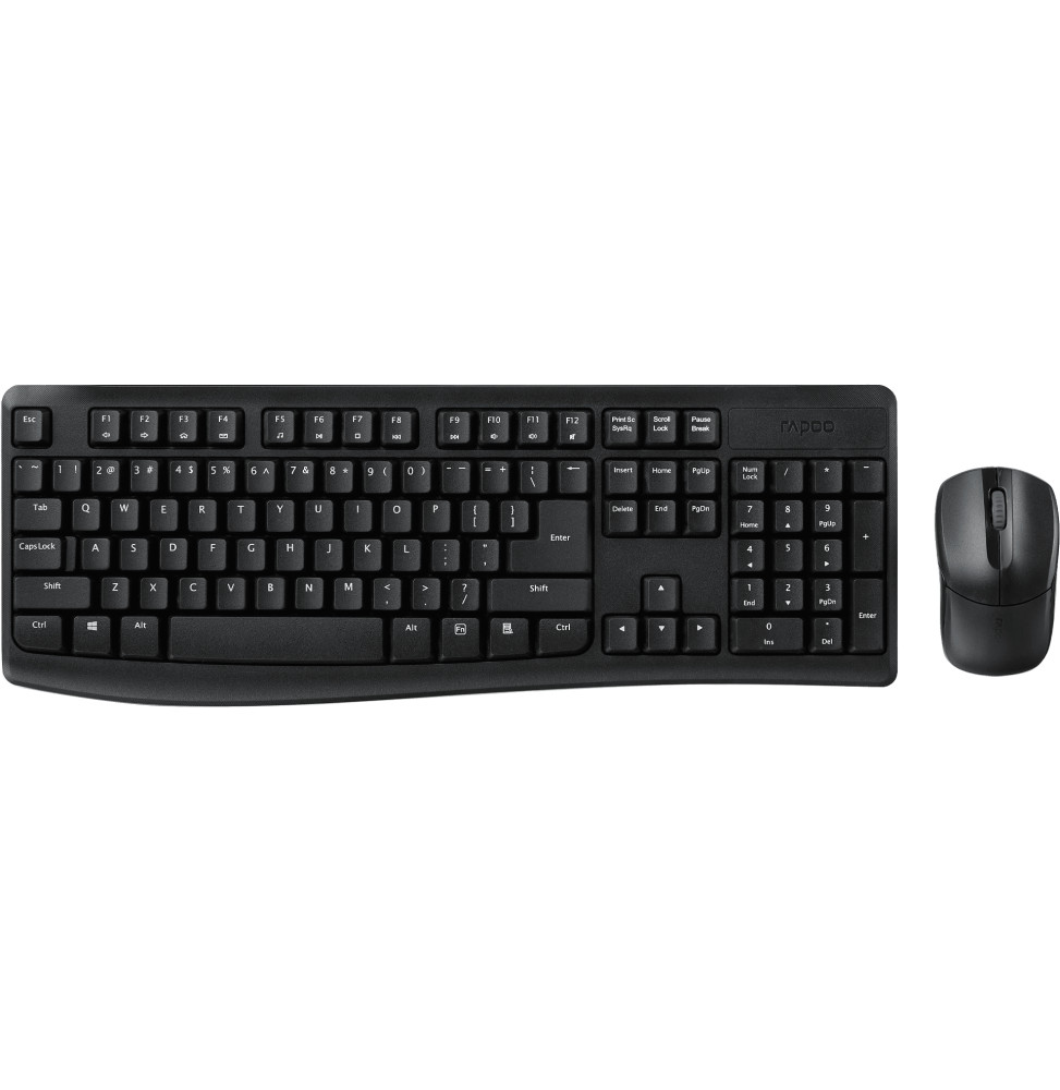Ensemble clavier et souris sans fil Rapoo X1800PRO - 2,4 GHz, anti-éclaboussures, AZERTY français – vue 2