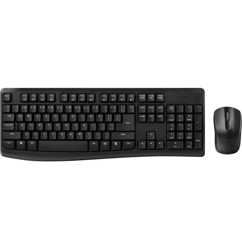 طقم لوحة مفاتيح وفأرة لاسلكي Rapoo X1800PRO - 2.4 GHz، مقاوم للانسكاب، AZERTY فرنسي – صورة 2