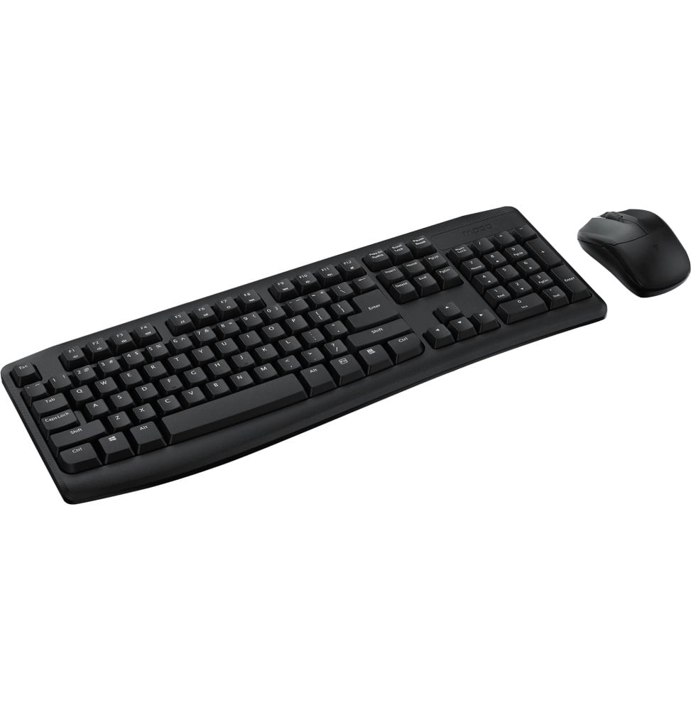 طقم لوحة مفاتيح وفأرة لاسلكي Rapoo X1800PRO - 2.4 GHz، مقاوم للانسكاب، AZERTY فرنسي – صورة 3