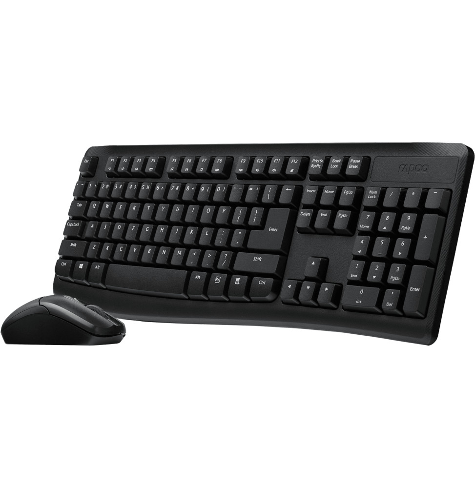 Ensemble clavier et souris sans fil Rapoo X1800PRO - 2,4 GHz, anti-éclaboussures, AZERTY français – vue 4