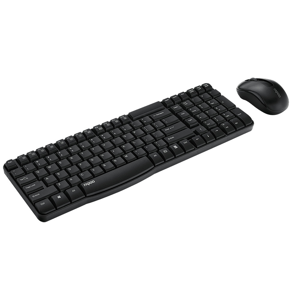 Ensemble clavier et souris sans fil Rapoo X1800S - 2,4 GHz, compact, AZERTY français
