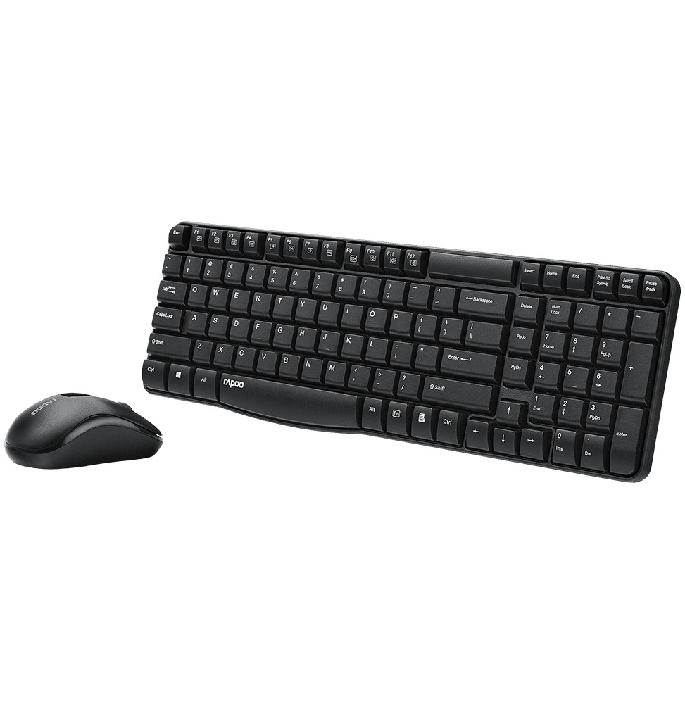 Ensemble clavier et souris sans fil Rapoo X1800S - 2,4 GHz, compact, AZERTY français – vue 4